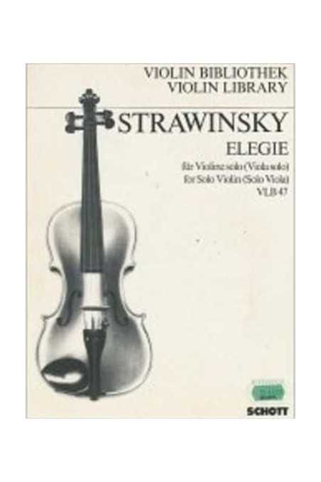 Strawinsky Elegie for Violin (or Viola) (Schott)