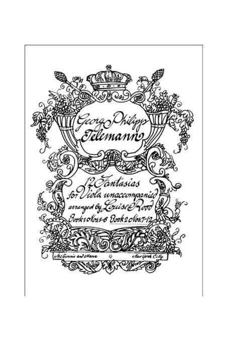 Telemann 12 Fantasias For Viola - Book 2
