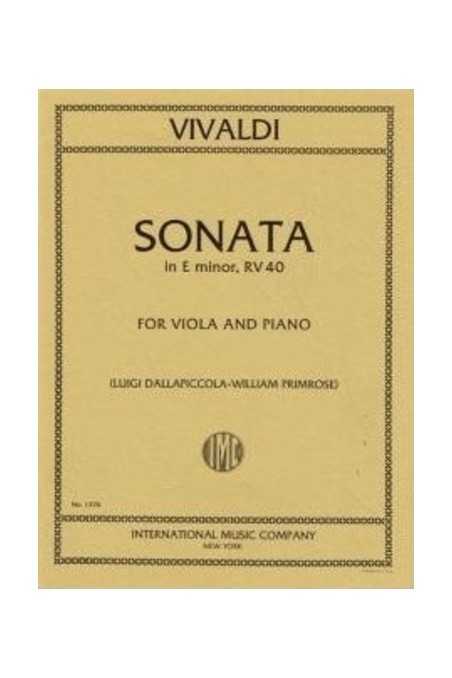 Vivaldi, Sonata in E Minor for Viola (IMC)