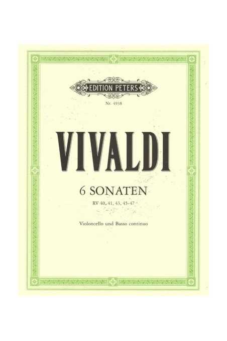 Vivaldi, 6 Sonatas For Cello (Peters)