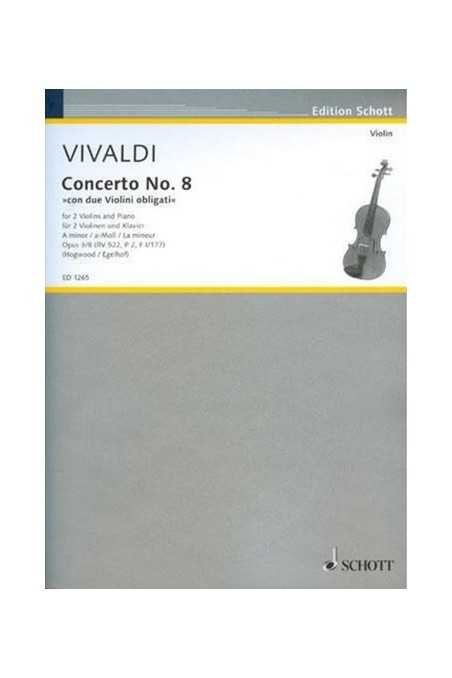 Vivaldi Concerto A Minor Op 3 No 8 For 2 Violins And Piano (Schott)