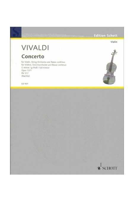 Vivaldi Concerto In G Minor Op.12 No.1 For Violin (Schott)