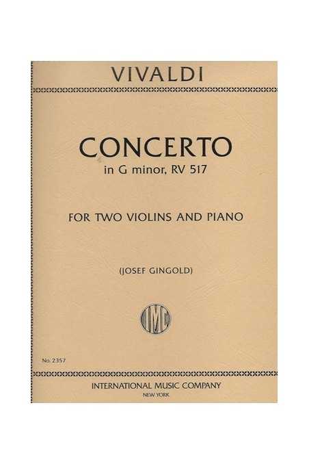 Vivaldi Concerto In G Minor RV517 For 2 Violins And Piano (IMC)