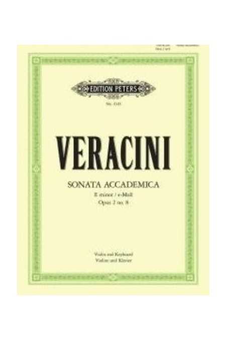 Veracini Sonata Op 2 No 8 E Minor Sonata Accademica Violin/Piano (Peters)