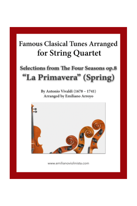 Vivaldi Winter From The Four Seasons For String Quartet Arr Mar