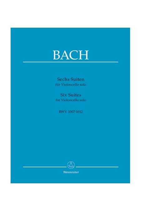 Bach, 6 Suites For Cello BWV 1007-1012 Ed. Wenzinger (Barenreiter)