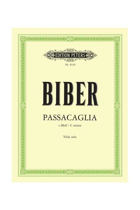 Biber, Passacaglia C Min For Viola (Peters)