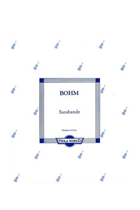 Bohm, Sarabande For Viola (Viola World)