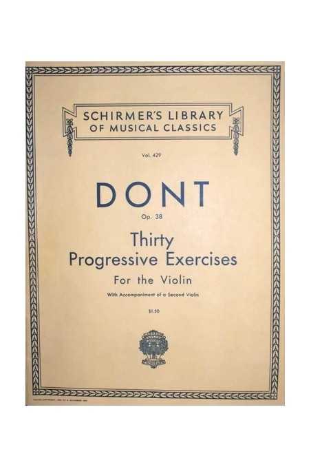 Dont, 30 Progressive Exercises for Violin Op.38 (Schirmer)