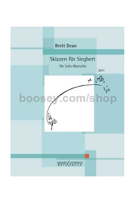Dean Sketches For Siegbert For Viola Solo (Bote & Bock)