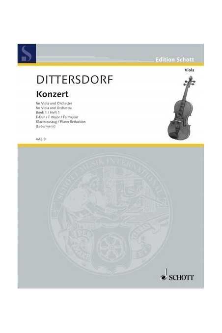 Dittersdorf Concerto For Viola In F Major (Schott)