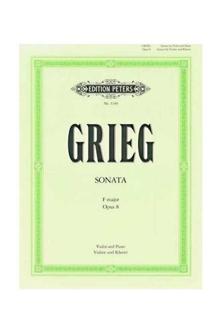 Sonata in F Major Op. 8 for Violin by Grieg (Peters)