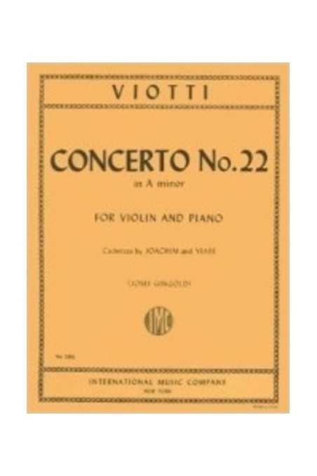 Viotti Concerto No. 22 In A Minor For Violin (Cadenzas By Joachim) IMC
