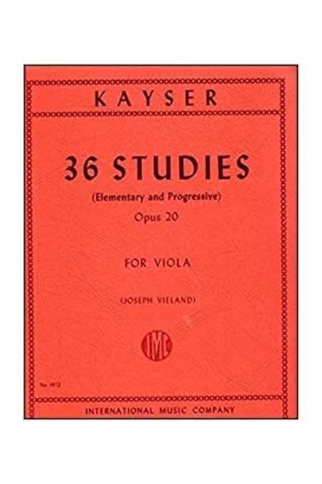 Kayser 36 Etudes Op. 20 For Violin (IMC)