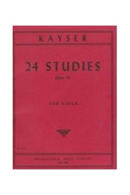 Kayser, 24 Studies For Viola Op.55 (IMC)