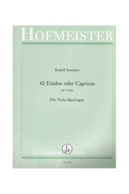 Kreutzer, 42 Studies Or Caprices For Viola (Hofmeister)