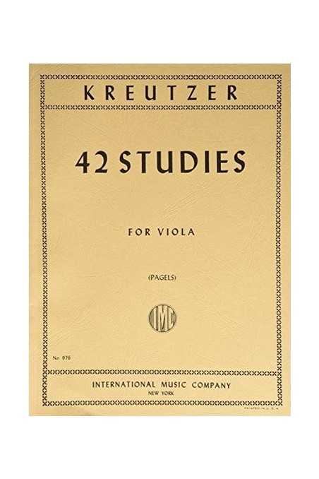 Kreutzer, 42 Studies For Viola (IMC)