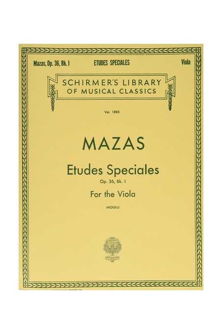 Mazas, Special Studies For Viola Op. 36 Bk 1 (Schirmer)