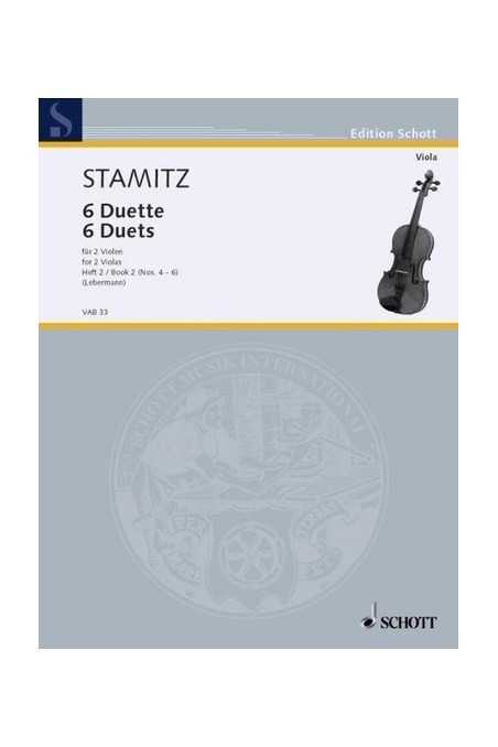 Stamitz 6 Duets For 2 Violas (Schott)