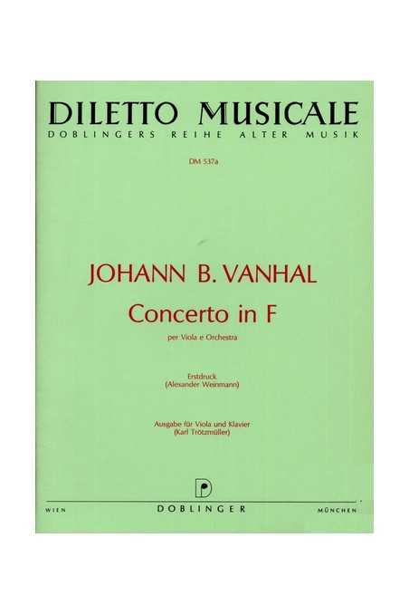Vanhal, Concerto in F for Viola (Doblinger)