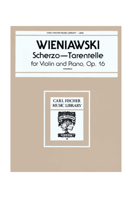 Scherzo - Tarentelle Op 16 Violin/Piano By Wieniawski (Fisher)