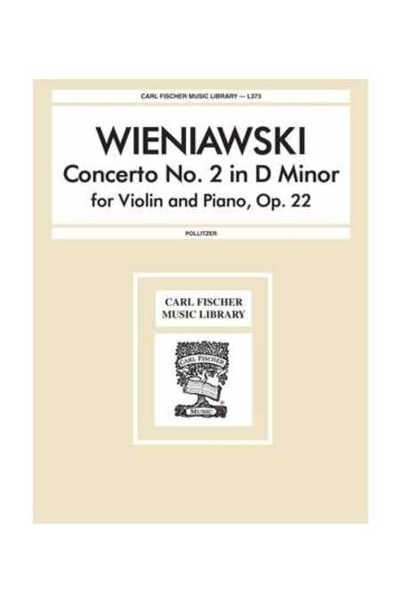 Wieniawski Concerto No. 2 In D Min Op. 22 For Violin (Fischer)