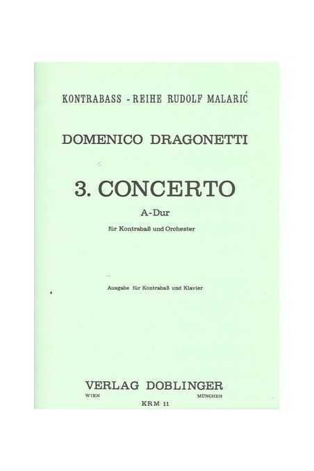Dragonetti 3 Concerto A Major For Bass And Piano (Doblinger)