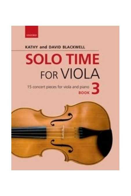 Solo Time for Viola Book 3 by Kathy/David Blackwell
