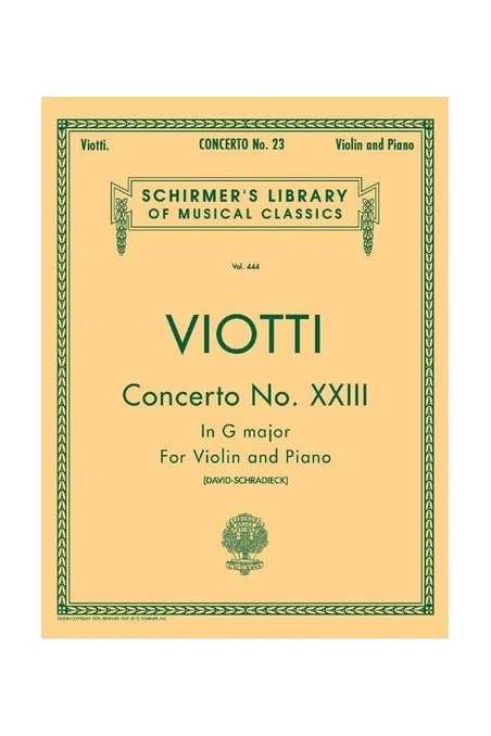 Viotti Concerto No. 22 In A Min For Violin (Schirmer)