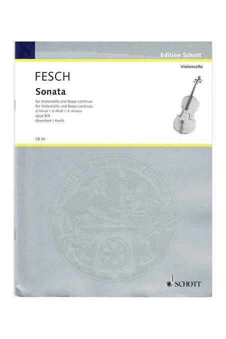 De Fesch, Sonata in D Minor for Cello and Piano Op. 8 Nr. 3 (Schott)