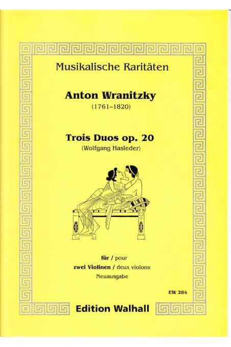 Wranitzky, Three Duos Op. 20 for Two Violins (Walhall)