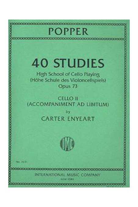 Popper, 40 Studies Op. 73 Cello II Accompaniment Ad Libitum (IMC)
