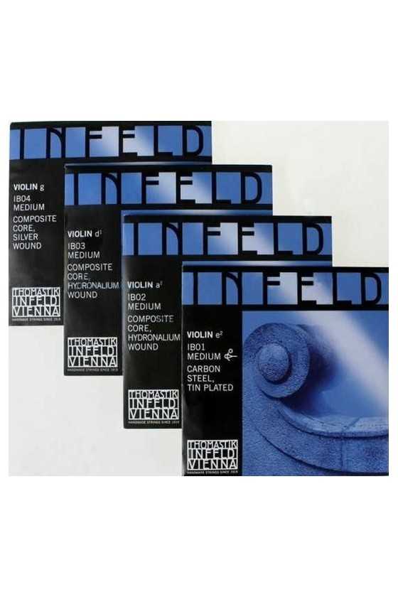 Infeld Blue Violin String Set - Medium Composite Core (Blue)