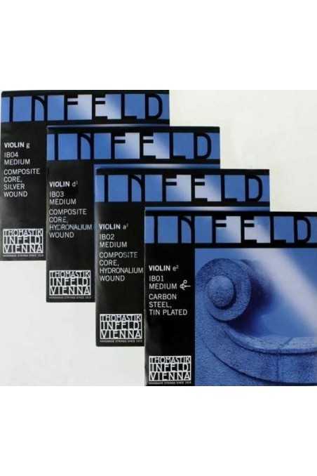 Infeld Blue Violin String Set - Medium Composite Core (Blue) by Thomastik-Infeld