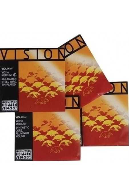 Vision Violin String Set With Aluminium D - 4/4 Size Only