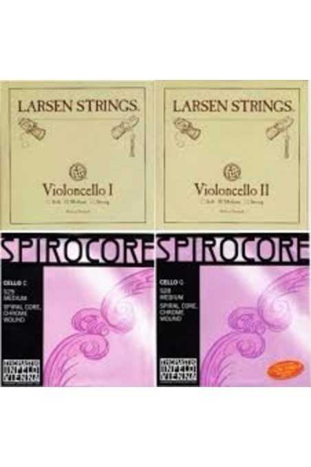 Larsen Cello A & D and Spirocore Chrome G & C 4/4