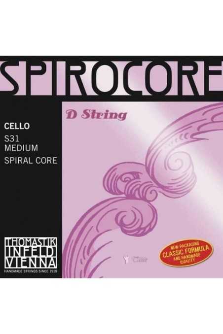 Spirocore Chrome Cello D String by Thomastik-Infeld