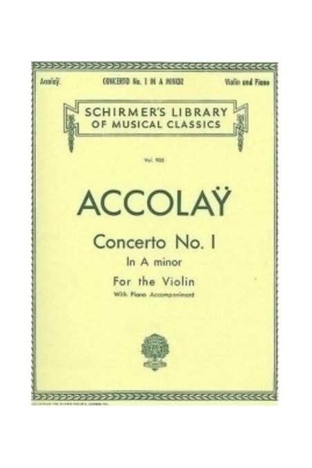 Accolay, Concerto No. 1 In A Minor For Violin With Piano (Schirmer)