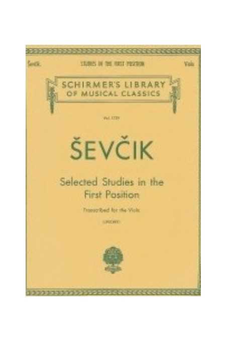 Sevcik, Selected Studies In The First Position For Viola (Schirm)