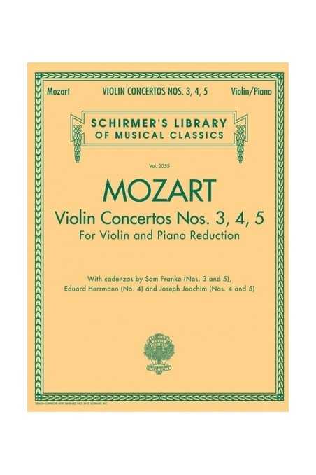 Mozart, Violin Concertos Nos. 3, 4, 5 (Schirmer)