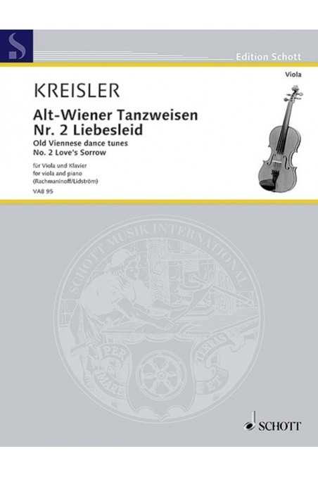 Kreisler, Old Viennese Dances No. 2 Liebesleid For Viola (Schott)