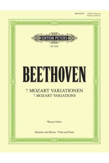 Beethoven, 7 Variations On Mozart's Magic Flute For Viola (Peters)