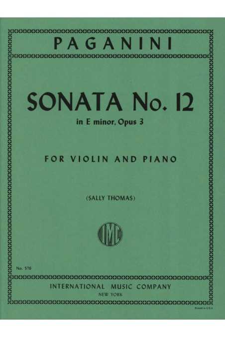 Paganini, Sonata No. 12 in E Minor Op. 3 for Violin and Piano (IMC)