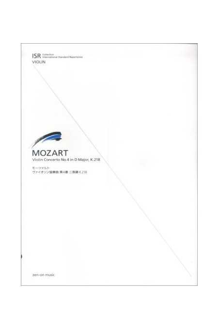 Mozart, Concerto No. 4 in D Major K218 for Violin (Zen-On)