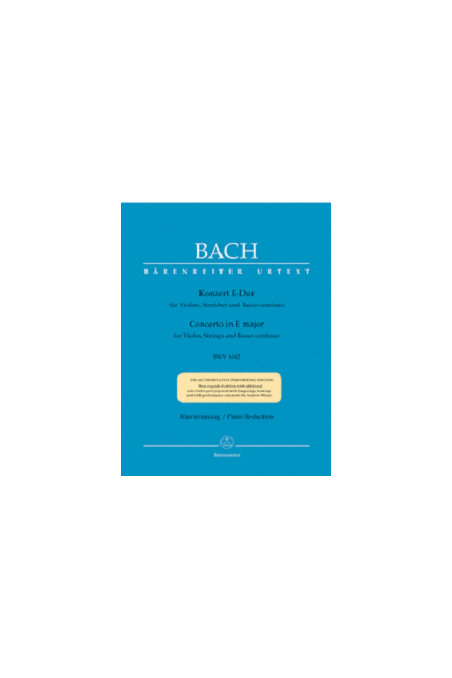 Bach Concerto in E maj BWV 1042 (Barenreiter) - Ed. Andrew Manze