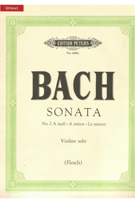 Bach, Sonata No. 2 in A minor for Solo Violin