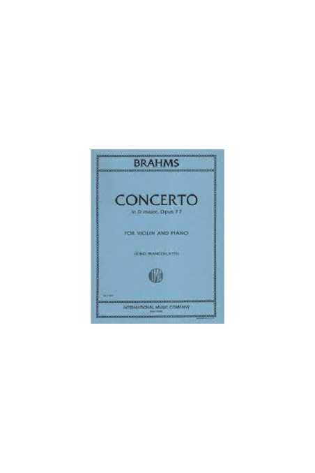 Brahms, Concerto in D Major, Opus 77 for Violin and Piano (IMC)