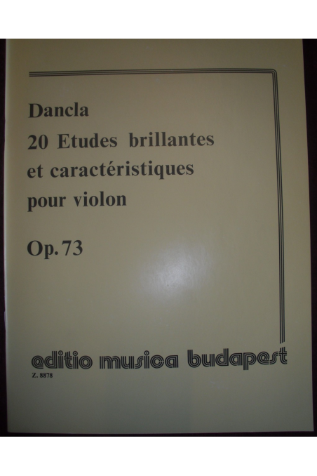 Dancla, 20 Etudes brillantes Op.73 for solo violin (EMB)