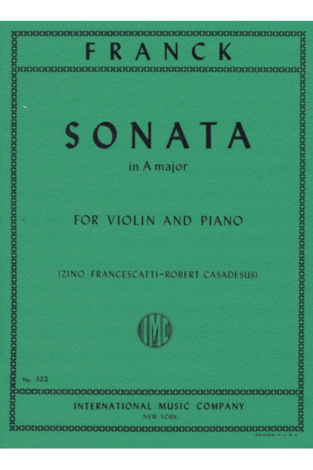 Franck, Sonata in A maj for Violin and Piano (IMC)