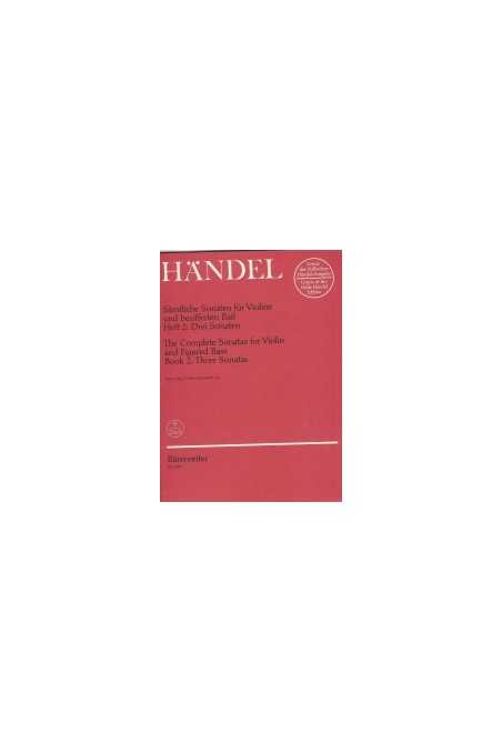 Handel, The Complete Sonatas for Violin Bk 2 (Barenreiter)
